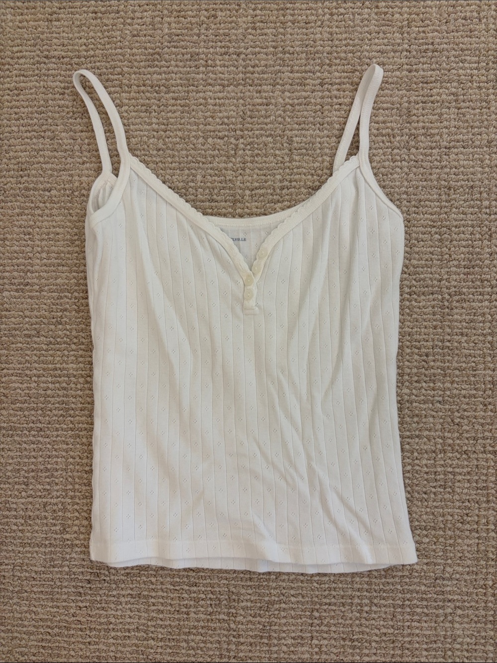 Brandy Melville Classic Pointelle Tank